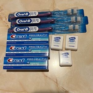 NWT 9pc Dental Cleaning Crest & OralB Bundle